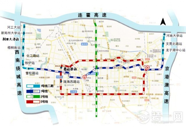郑州地铁2号线工程部分完工 5号线月底开通 --
