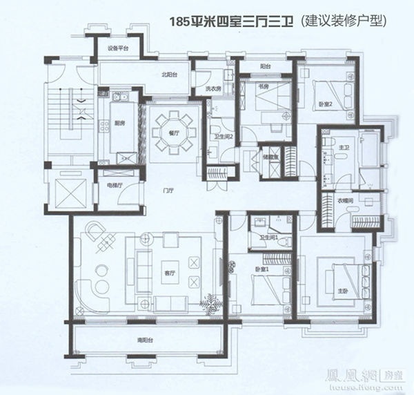 185平米户型图