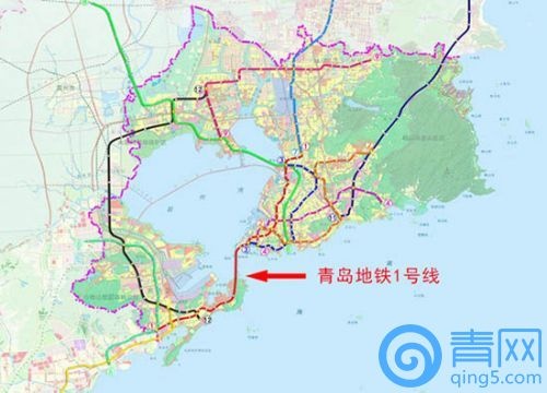 青岛首条跨海地铁1号线工程规划及方案公示