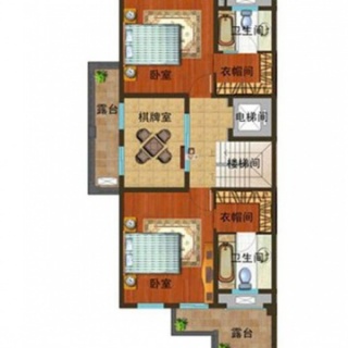 9室2厅6卫429.83平联排三层户型
