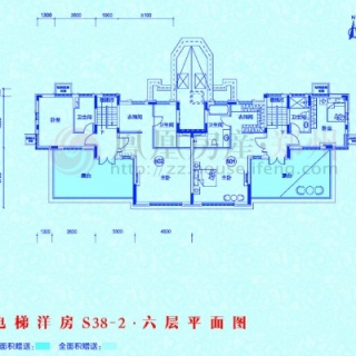 电梯洋房S38-2六层平面图