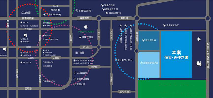 天使之城,天使之城2室2厅72㎡户型图,朝向-乌鲁木齐网