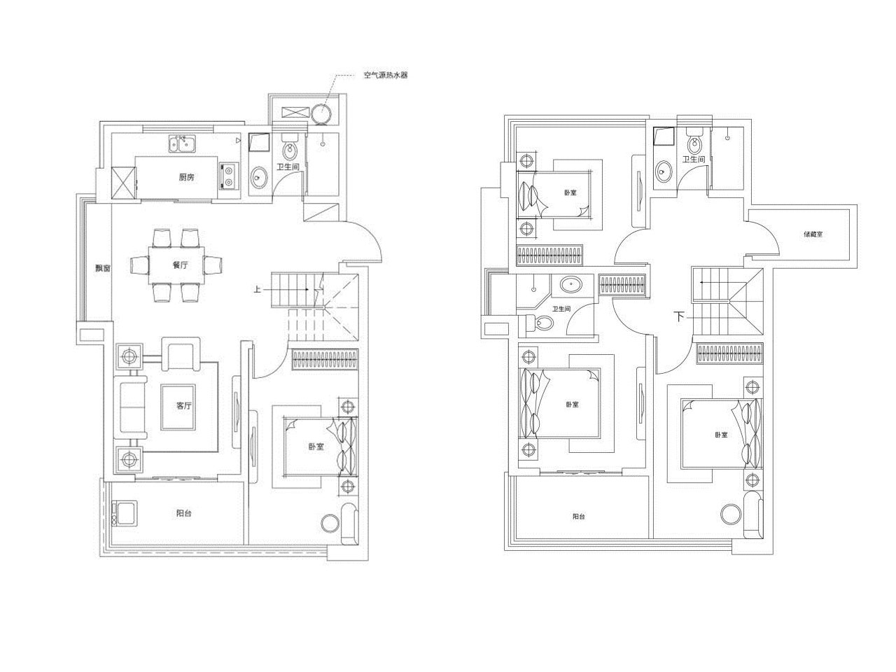 城建琥珀东华府c1跃层户型户型图