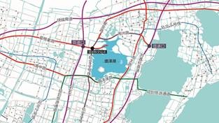 (盛泽湖周边综合交通规划图)