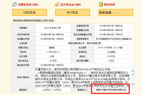 蕞新！长沙高新区一宗工业用地成功“出嫁”