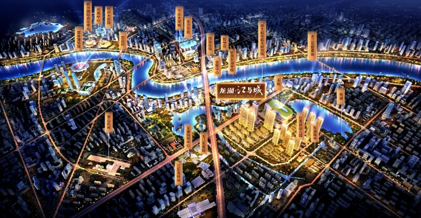 龙湖江与城区位图