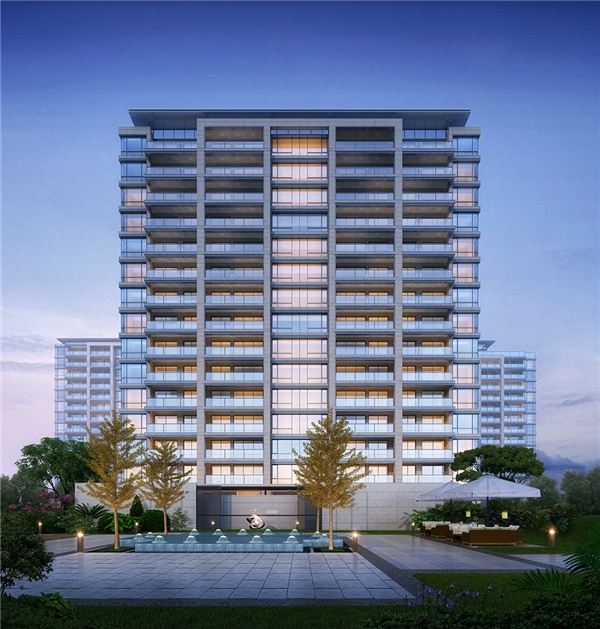 从单体建筑来看,招商越秀公园1872的住宅部分整体采用现代的设计风格