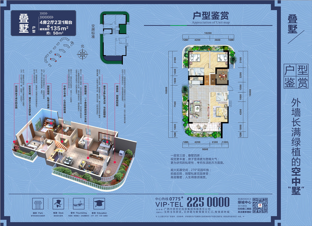 玉林楼盘 玉东新区楼盘 中鼎绿城中心 中鼎绿城中心户型 > 叠墅户型