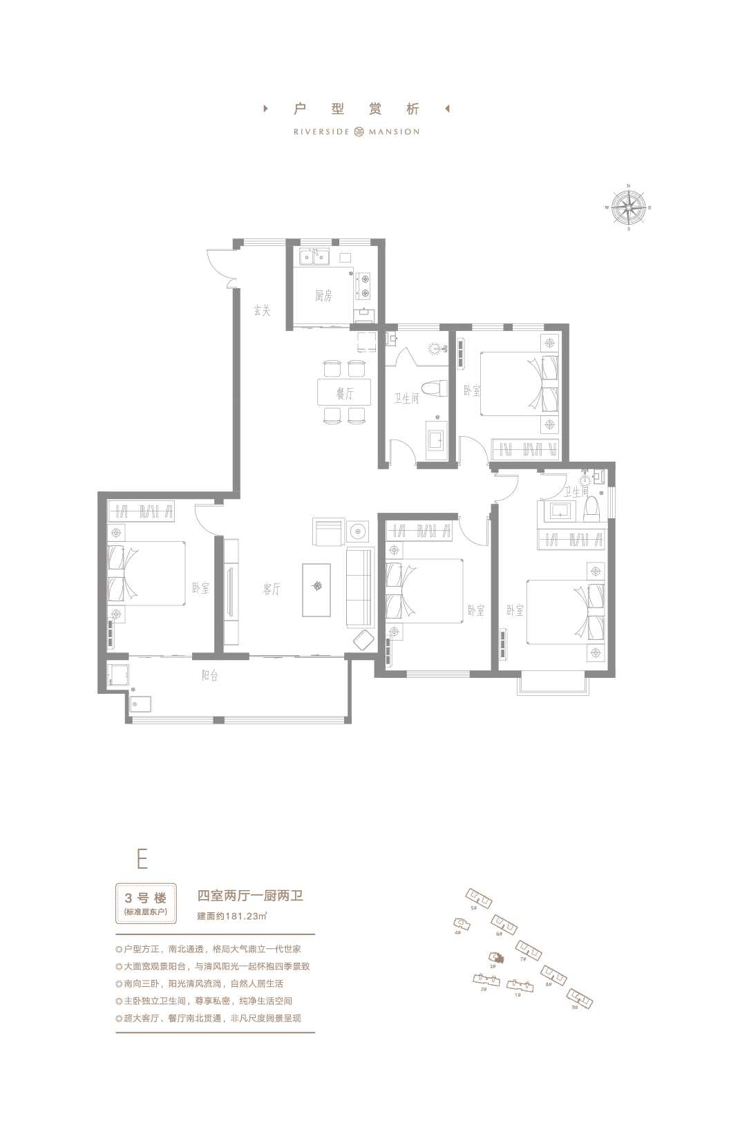        御澜九府  e户型  4居2厅