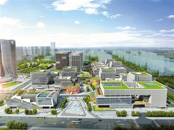 深圳(哈尔滨)产业园22万平方米科创总部规划效果图.