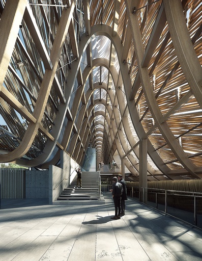 馆主题:希望的田野   生命的源泉中国馆是本届世博会第二大外国国家馆