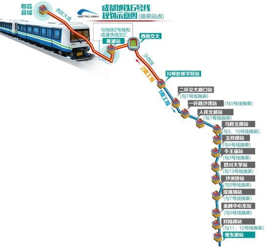 地铁6号线明年动工 双轨道将促进犀浦物业价值飙涨
