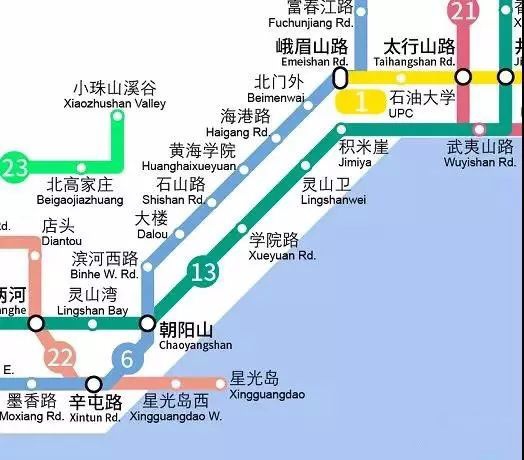 青岛西海岸地铁规划图图片