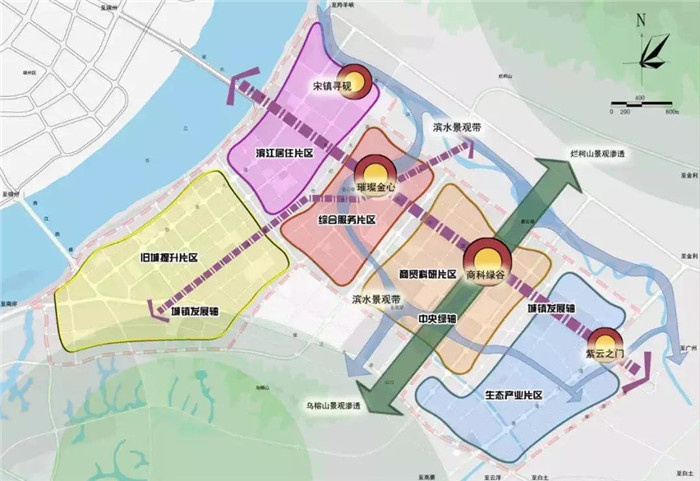 紫云新城规划图(来源:肇庆市城乡规划局)