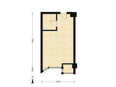 1室1厅1卫 建面 41m²（南朝向）