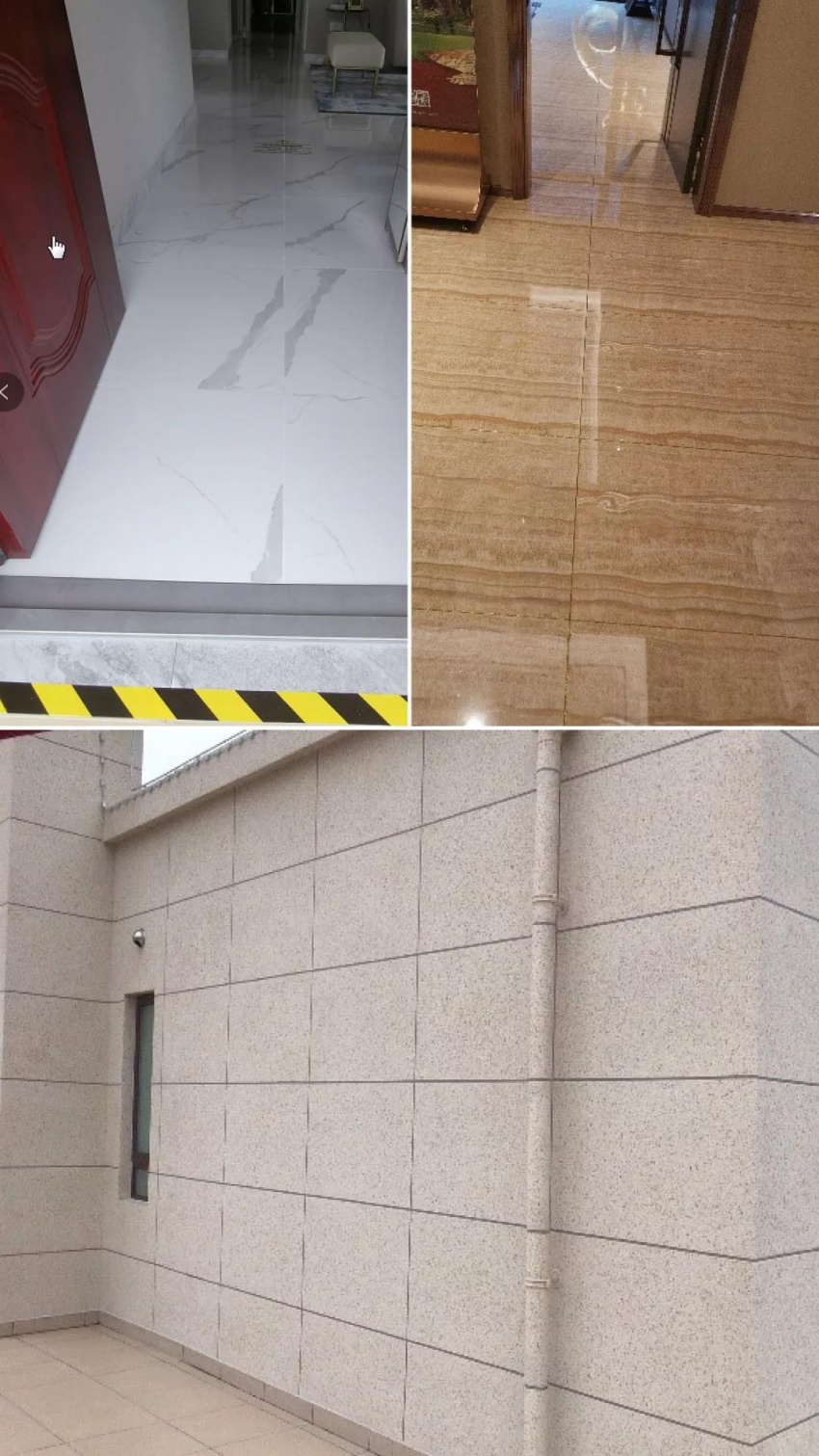 控制准确,保证瓷砖连续对缝,避免小条砖,降低损耗;勾缝密实顺直美观