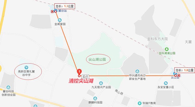 长沙尖山湖公园地图图片