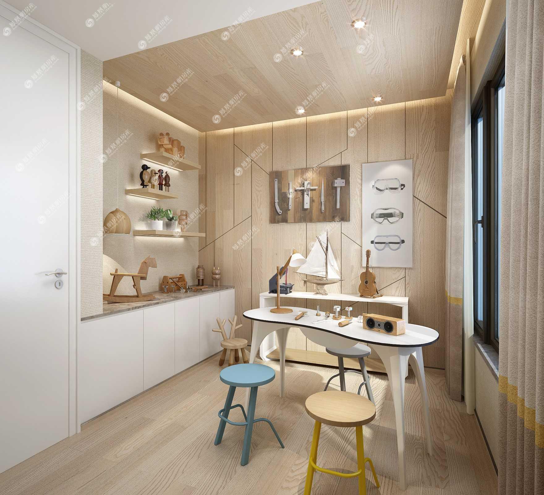 128m²样板间木作坊