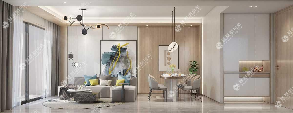 90m²样板间客餐厅